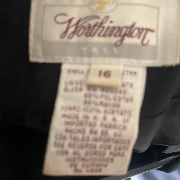 Worthington Black Pinstripe Blazer and Skirt Set - Picture 2 of 2